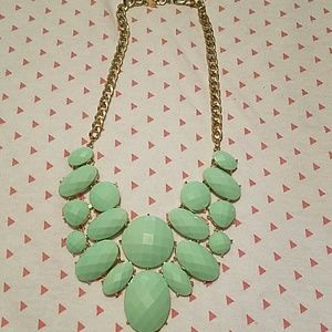 Charming Charlie mint statement necklace