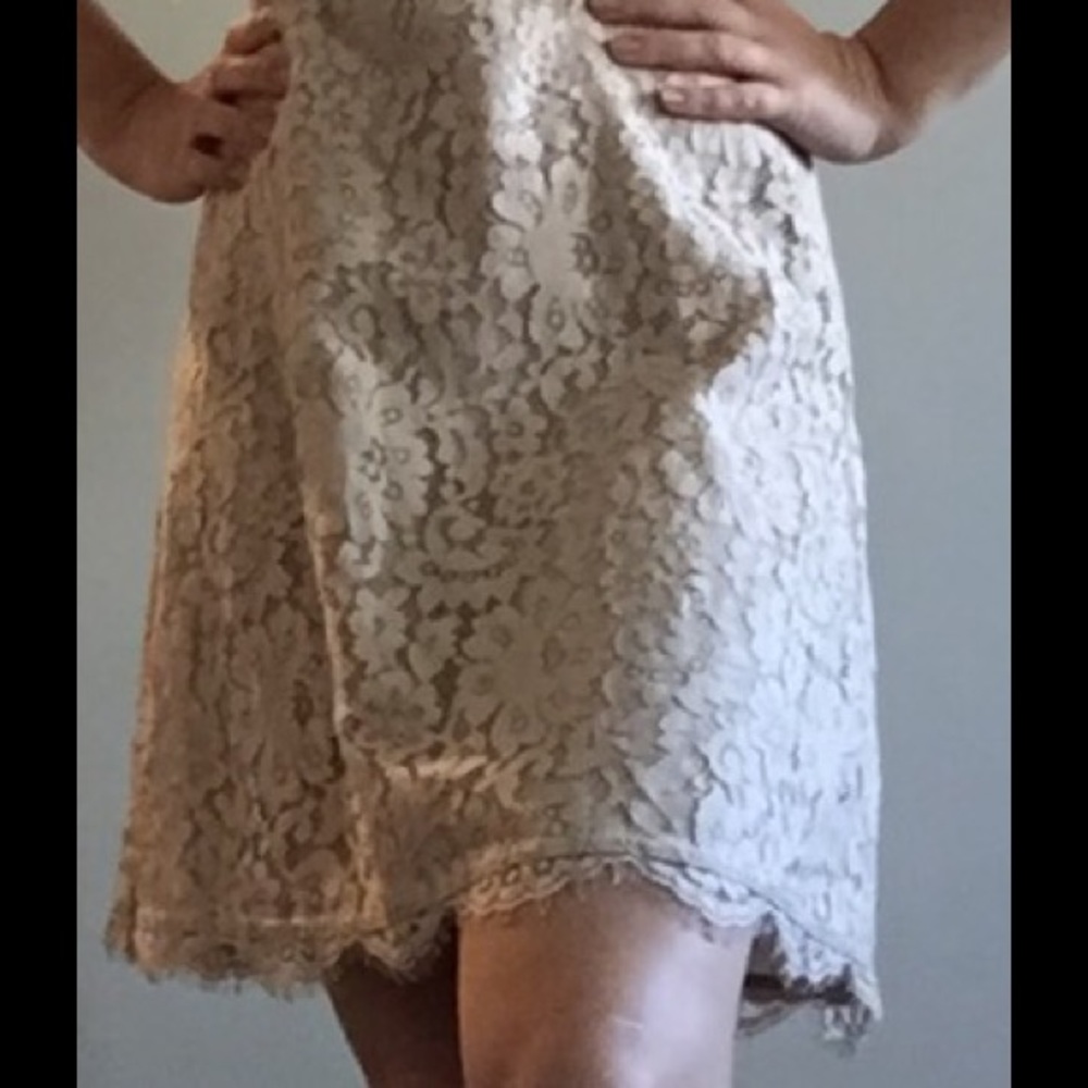 Joie nude Lace dress