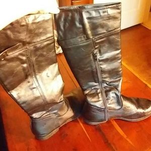 Knee-high black boots