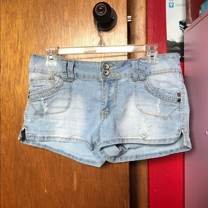 Light Wash Jean Shorts