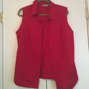 Red button up dress shirt