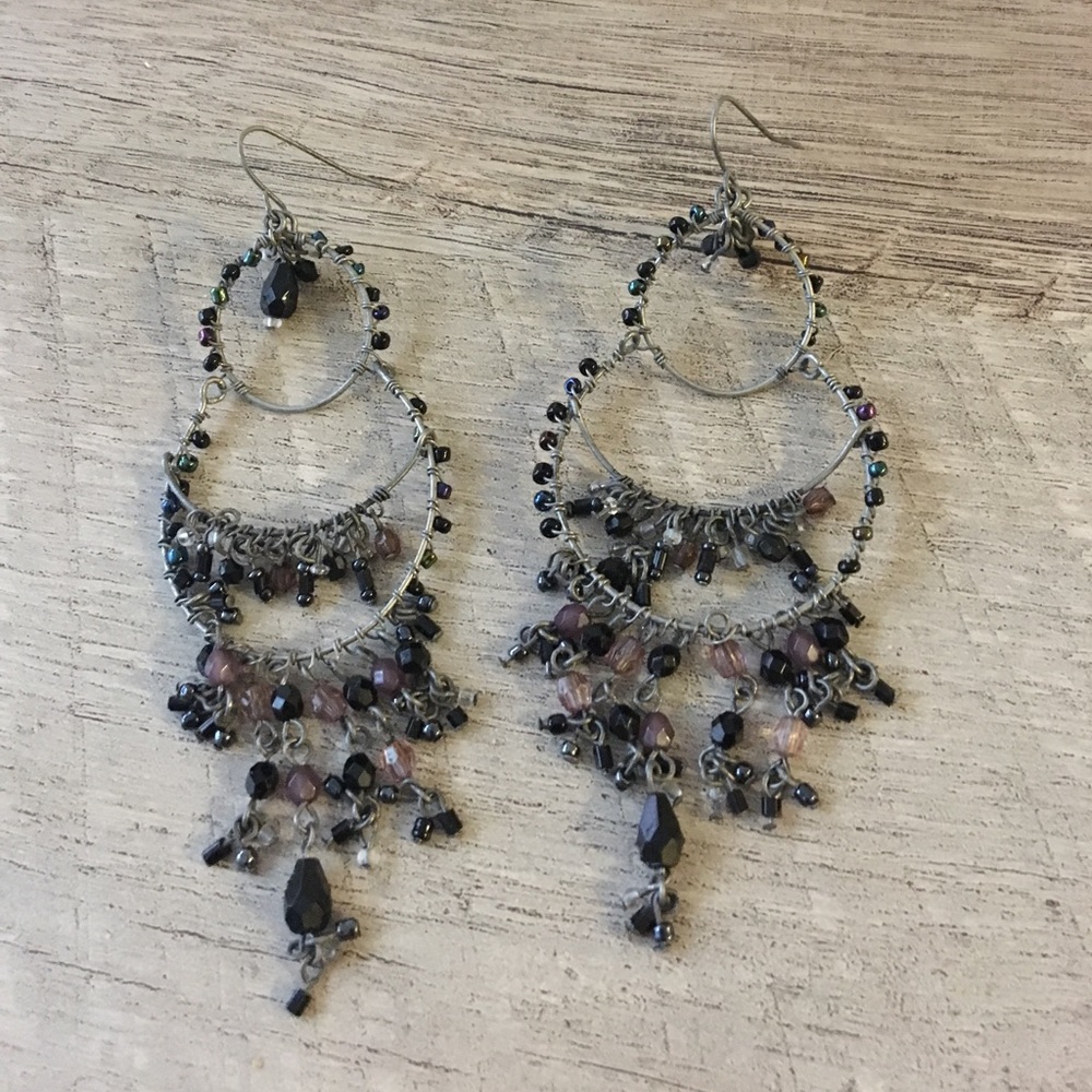 Beaded Statement Earrings