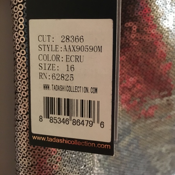 Tadashi Shoji Gold Squin Dress - Picture 3 of 5