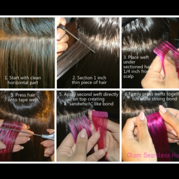 18" Remy Tape-In Extensions - Picture 2 of 6