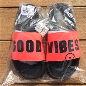 PINK Good Vibes sandals