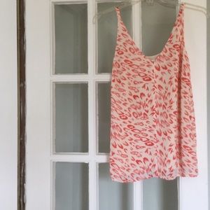 Cabi orange and beige camisole top