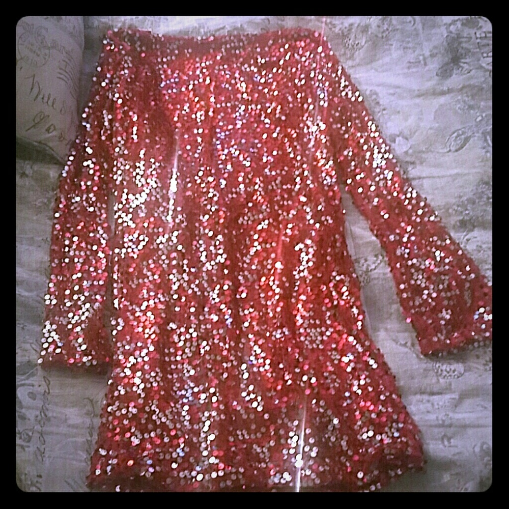Cocktail sequin mini dress