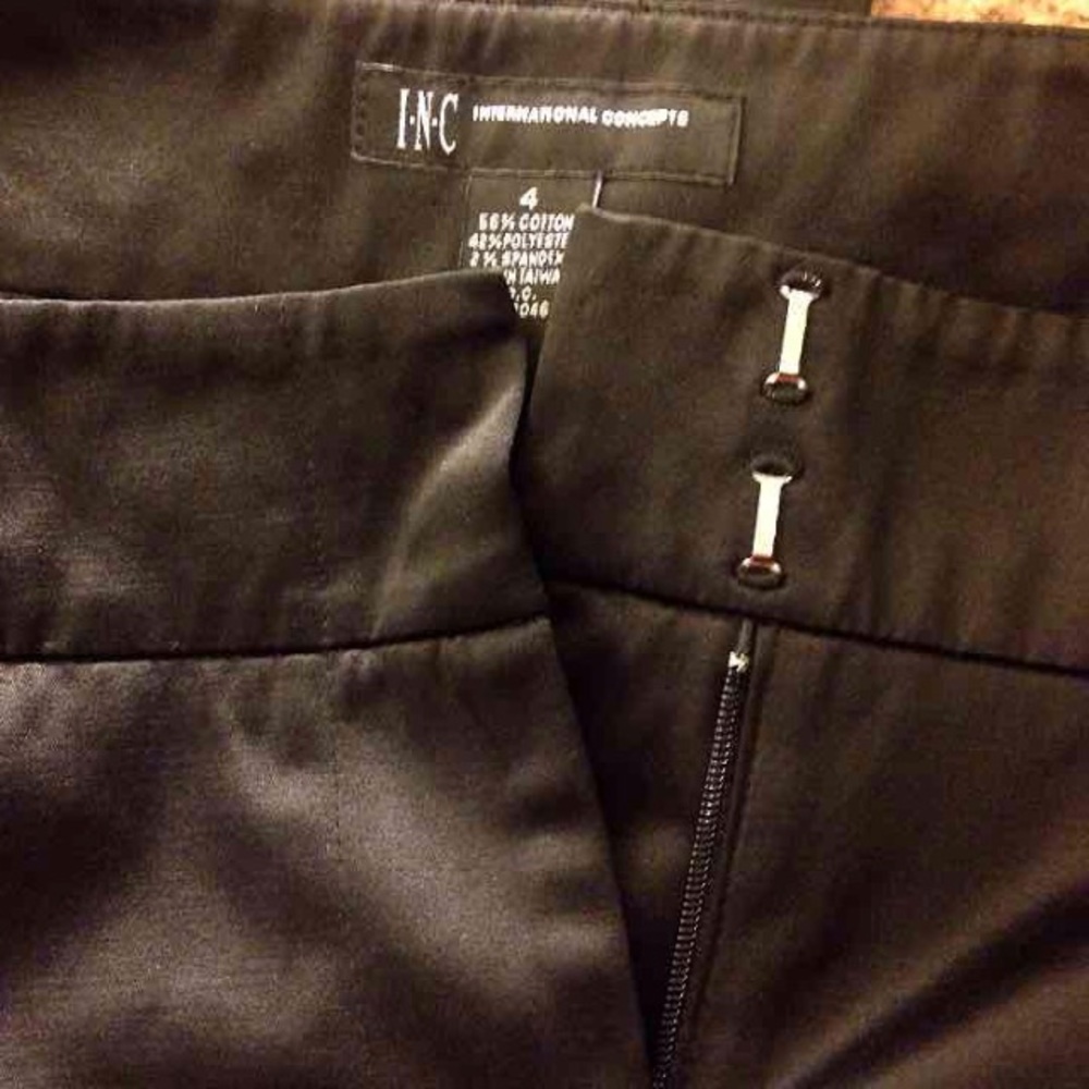 INC 4 Silky Black Dress Pants
