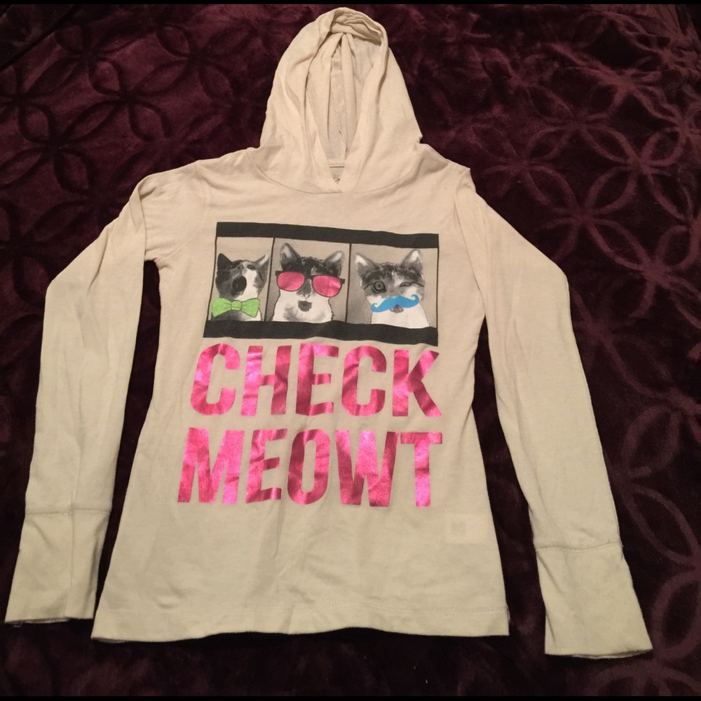 MUDD Cat Long Sleeve Tshirt Hoodie - Kitties