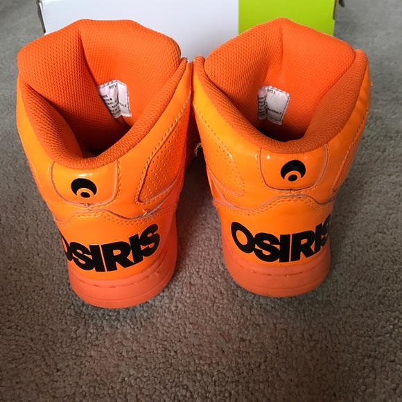 Osiris Shoes - Boys Osiris bright orange high tops Osiris Shoes - Boys Osiris bright orange high tops