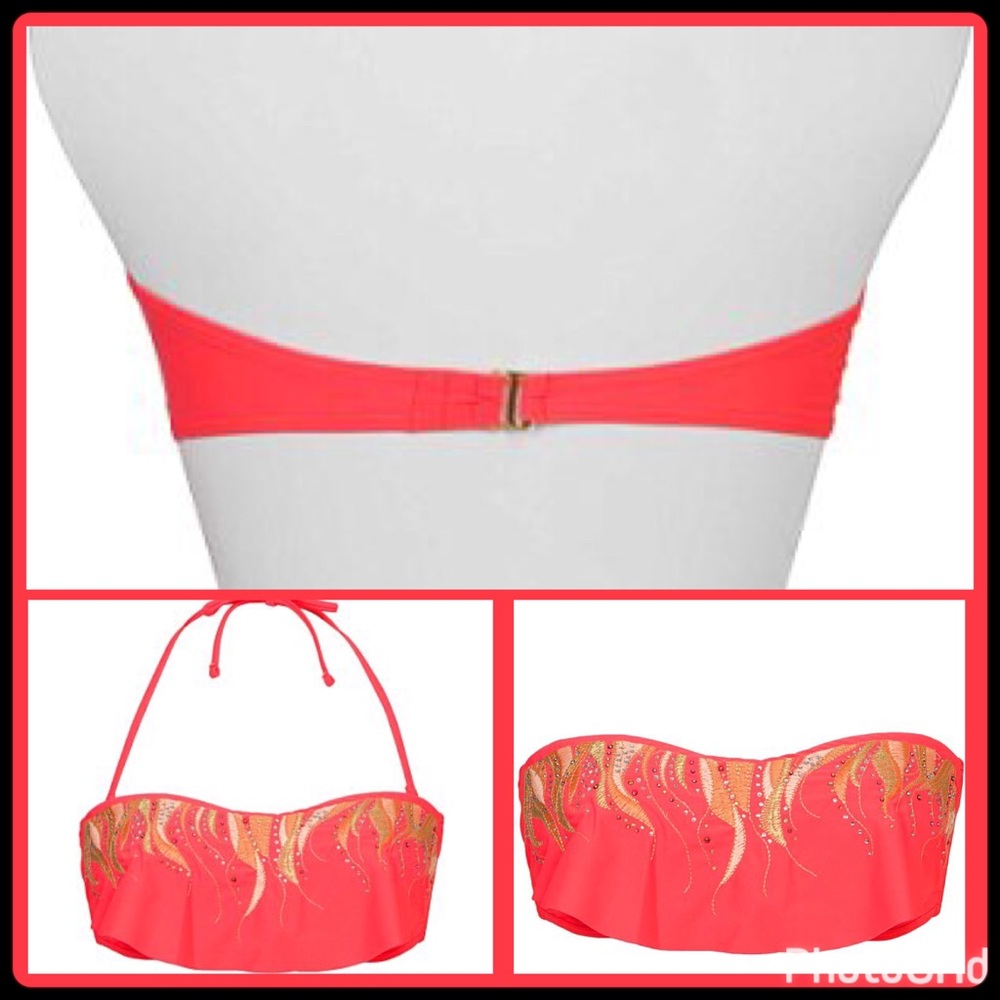 "EMBELLISHED" BANDEAU BIKINI - Picture 2 of 4