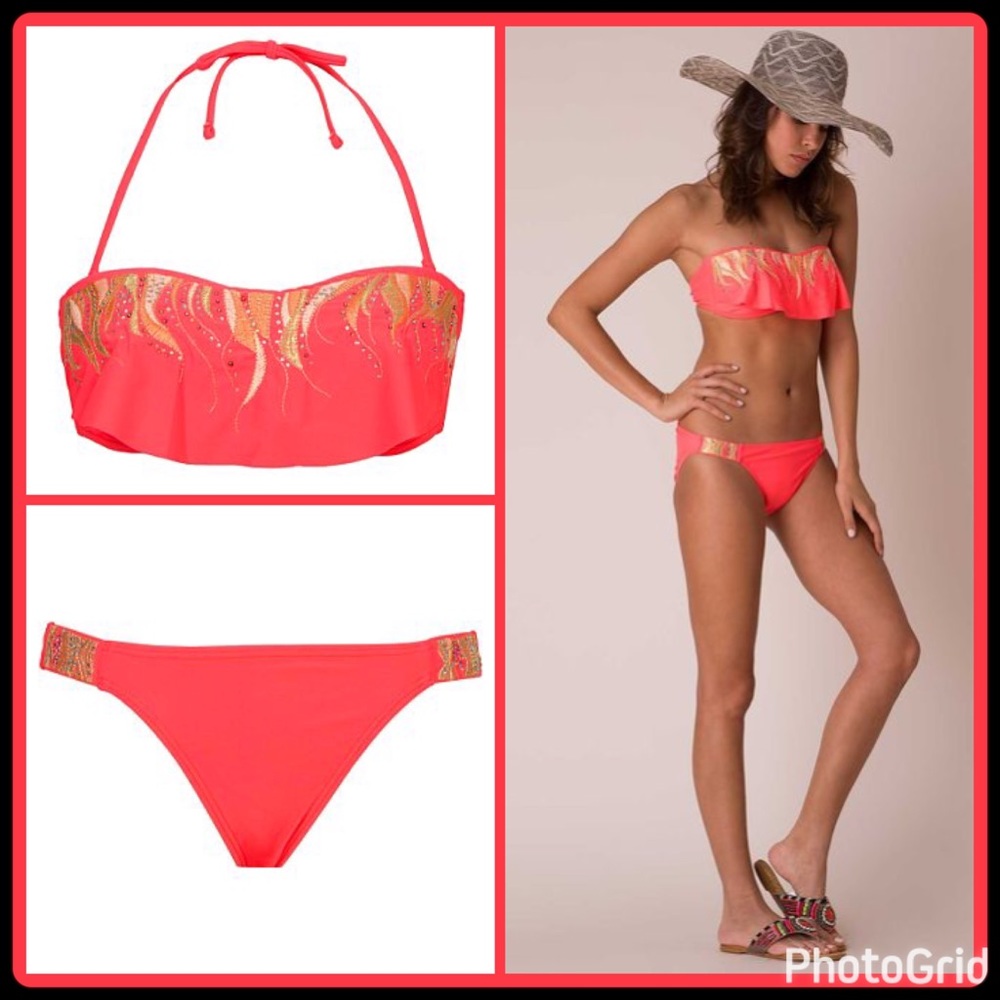 "EMBELLISHED" BANDEAU BIKINI - Picture 4 of 4