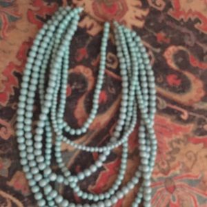 Turquoise multi strand necklace