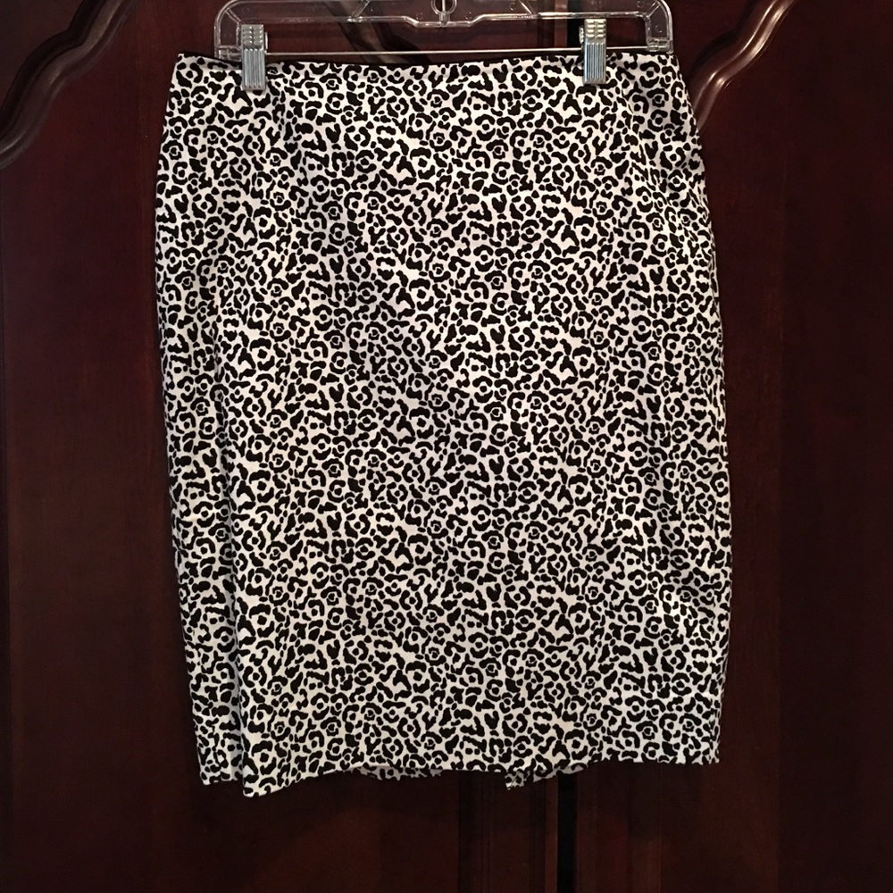 White House black market animal print skirt