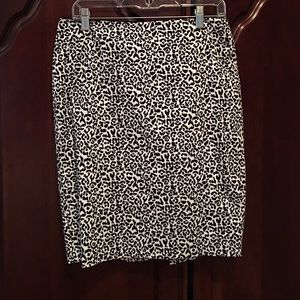 White House black market animal print skirt