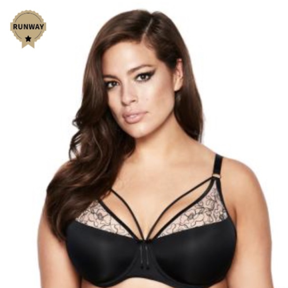 NWT Ashley Graham Diva Demi Cup Sparking Champagne