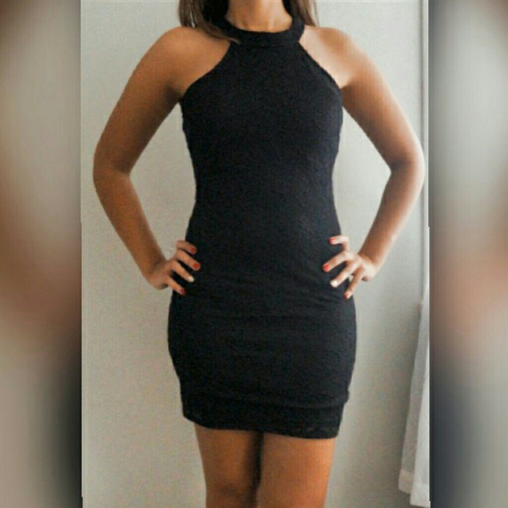 ☆Formal XXI Black Lace High Neck Mini