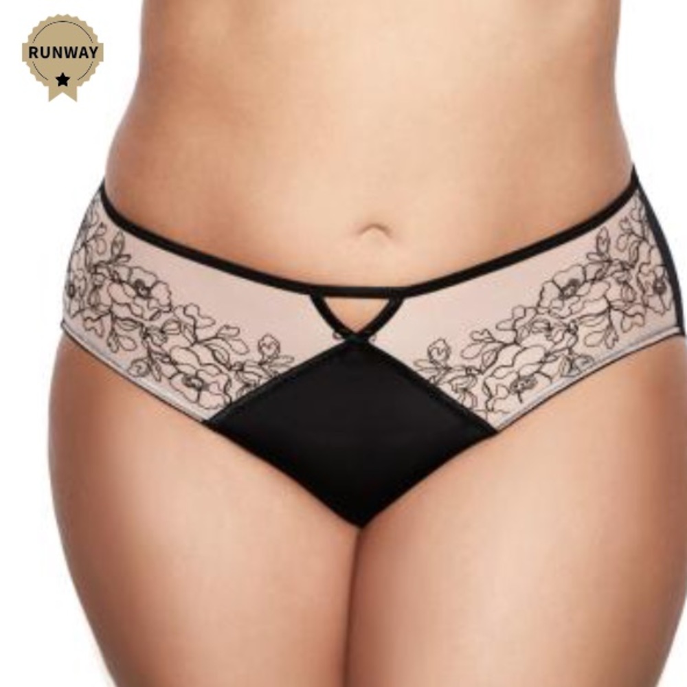 NWT Ashley Graham Sexy Panty with Floral Mesh