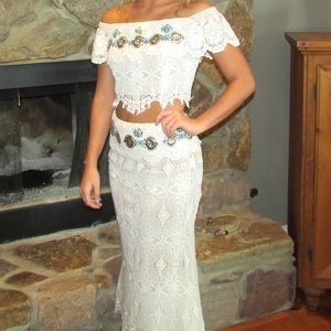 2 piece prom dress
