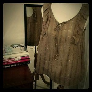 Sent to ThredUp! Blouse with metallic thread