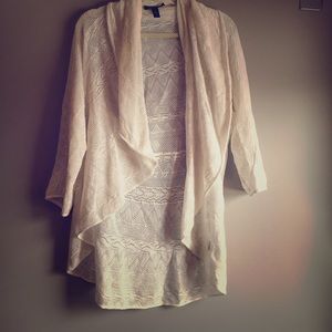 Lauren Ralph Lauren sweater in a lacy white.