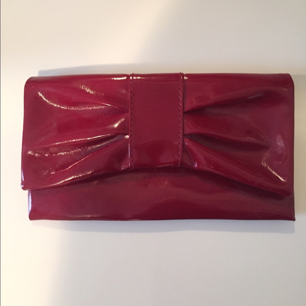 Estée Lauder red bow clutch