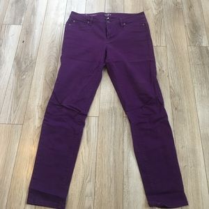 LOFT purple modern skinny jeans