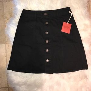 Black jean fashion skirt
