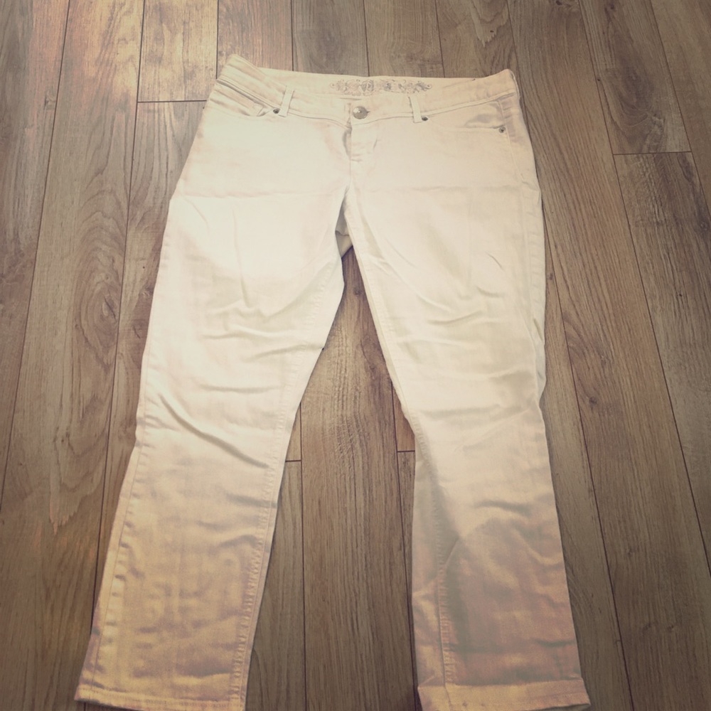 Express white cropped legging