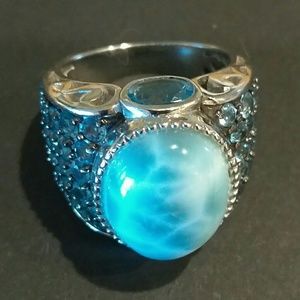Oval Larimar Ring