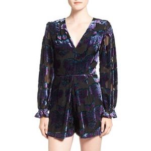 Adelyn Rae Burnout Velvet Romper