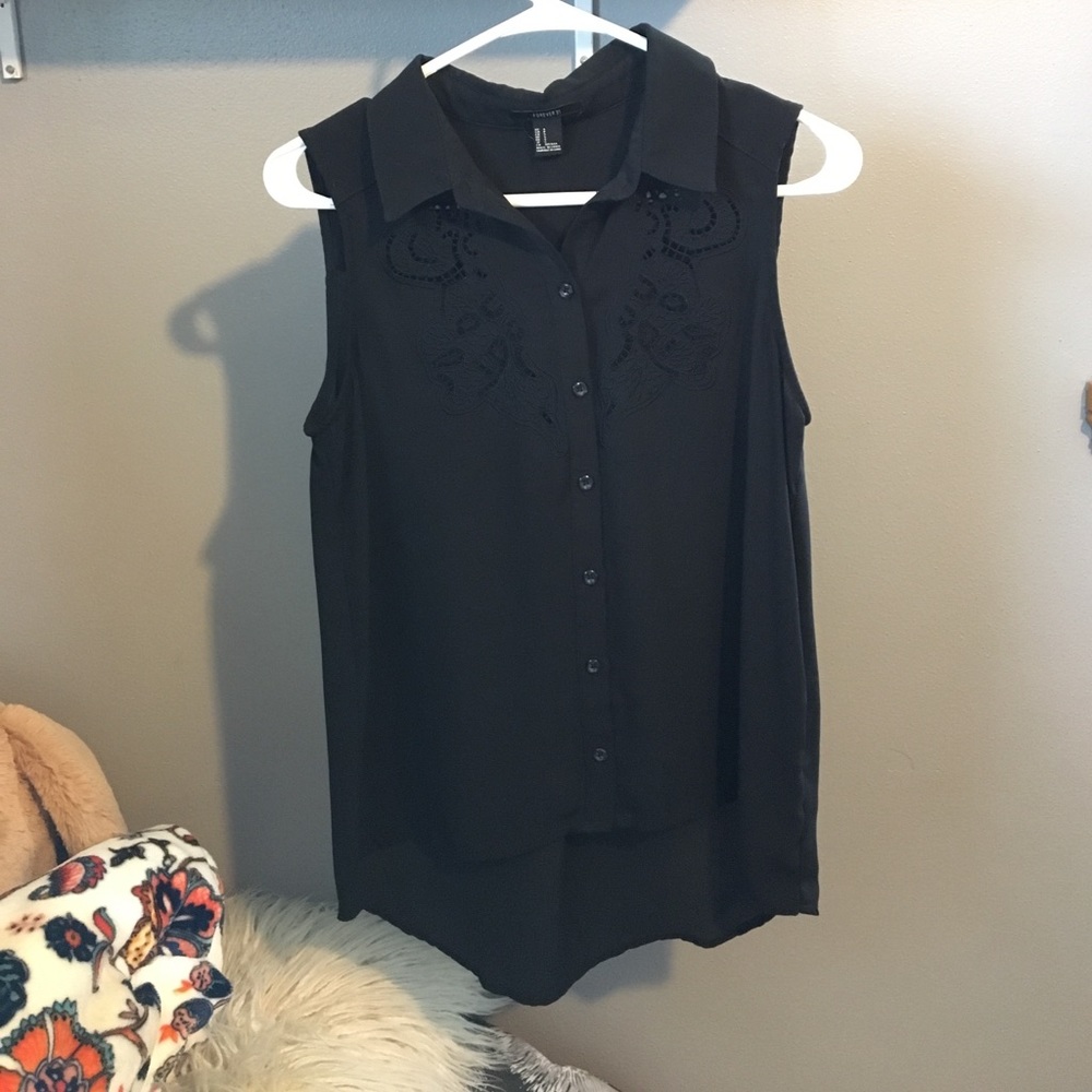 Button down tank top