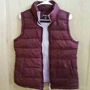 Berry colored zipper vest