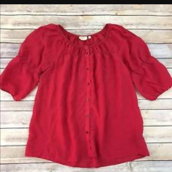 Anthropologie Vanessa Virginia S I L VI blouse ❤️ - Picture 3 of 5