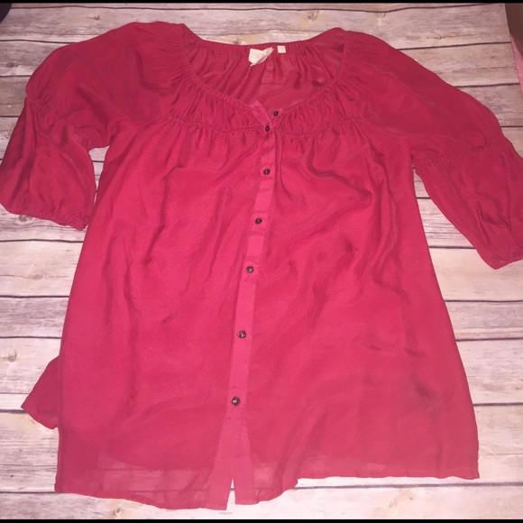 Anthropologie Vanessa Virginia S I L VI blouse ❤️ - Picture 4 of 5