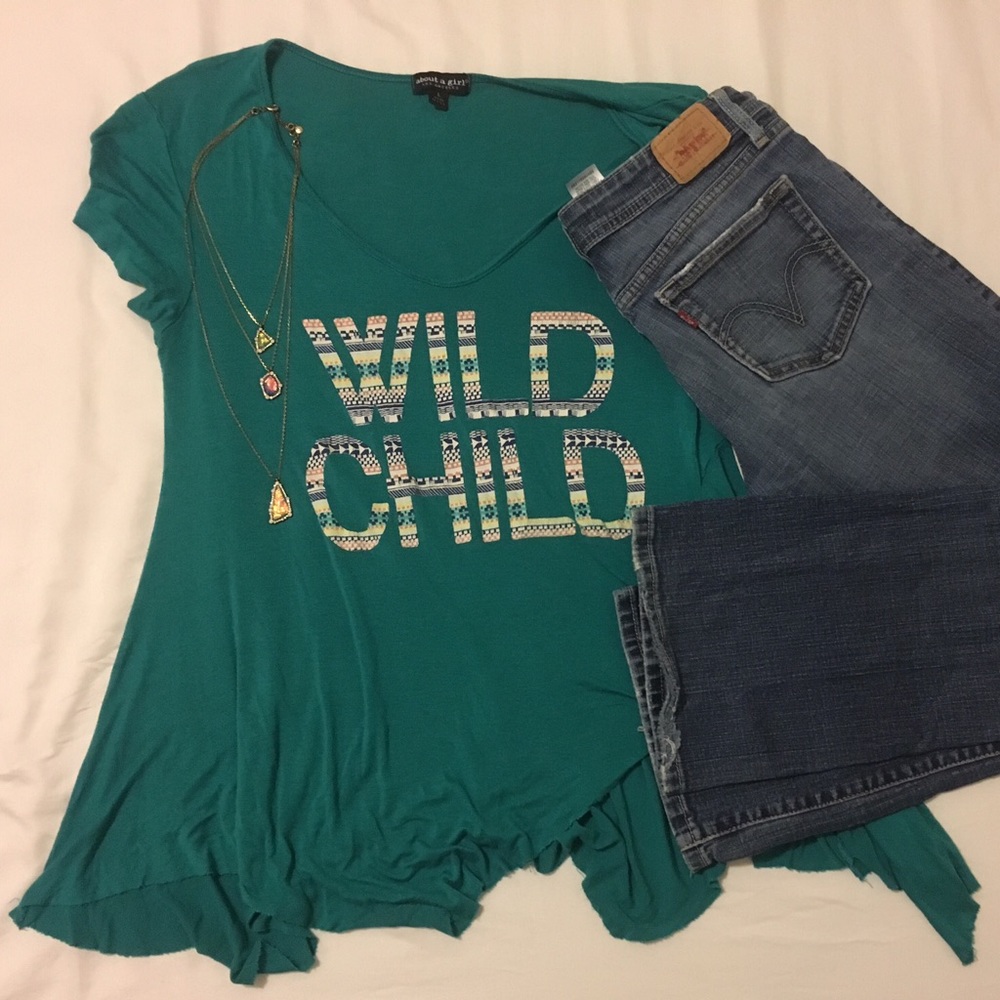 "Wild Child" Shark Bite Tee *Shirt ONLY*