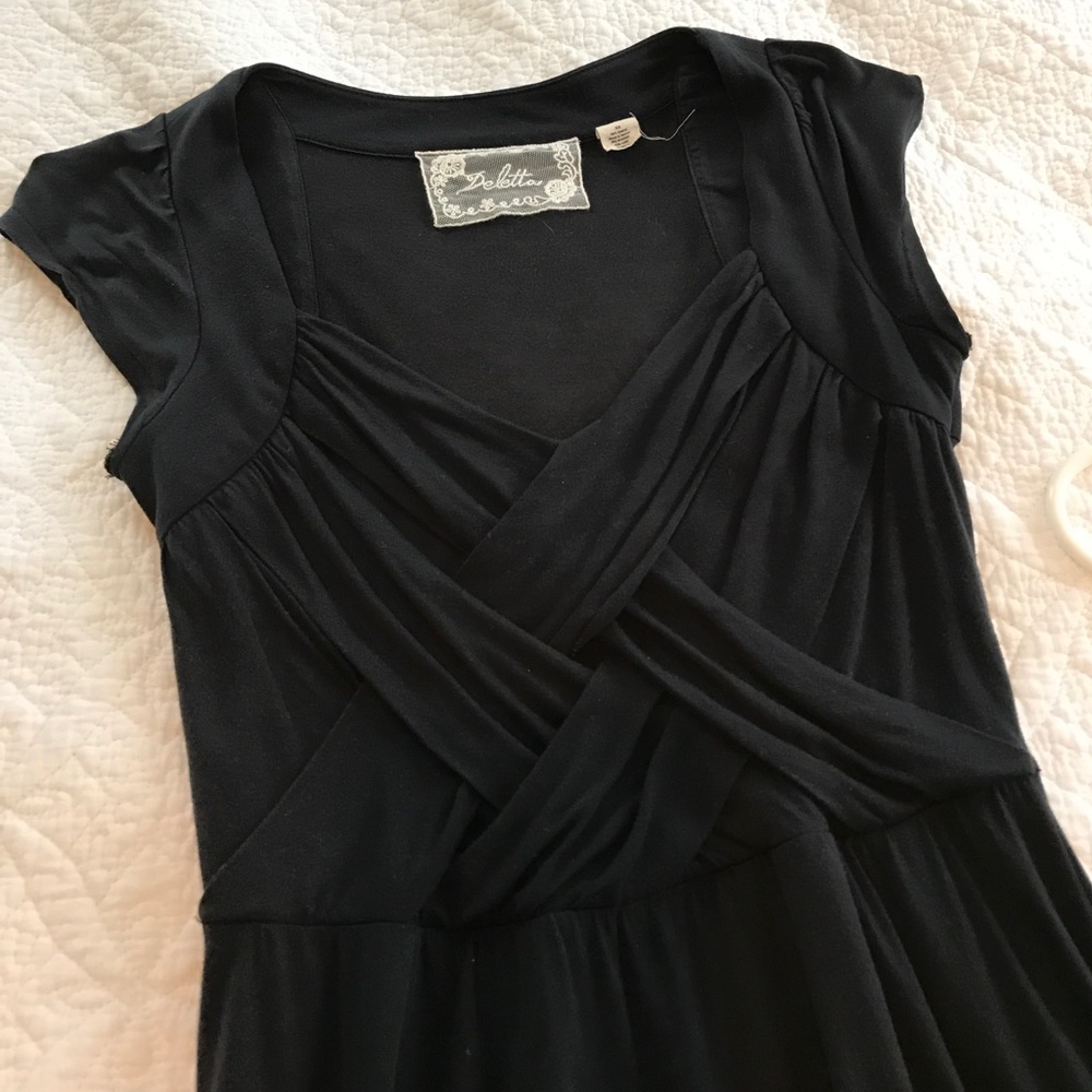 Deletta by Anthropologie black dress xs