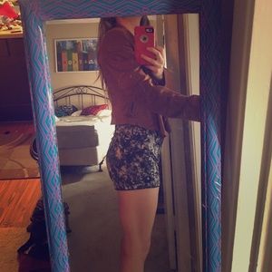 Faux suede cropped jacket❤️