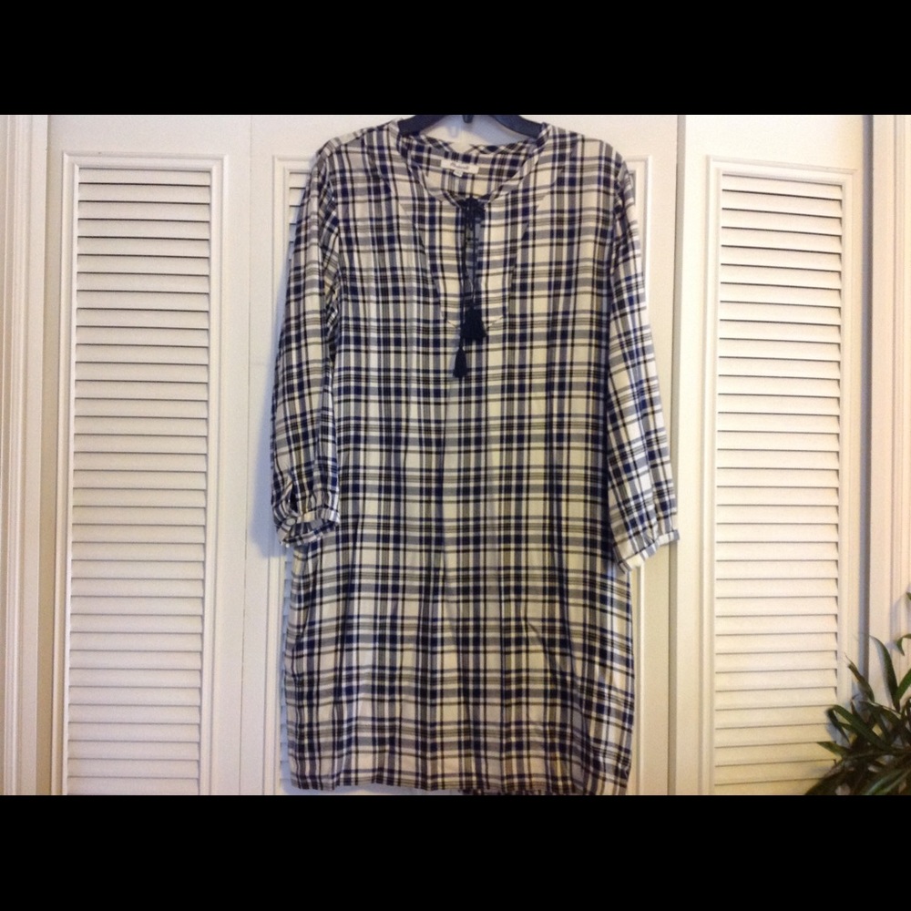 Madewell plaid dress- worn once!