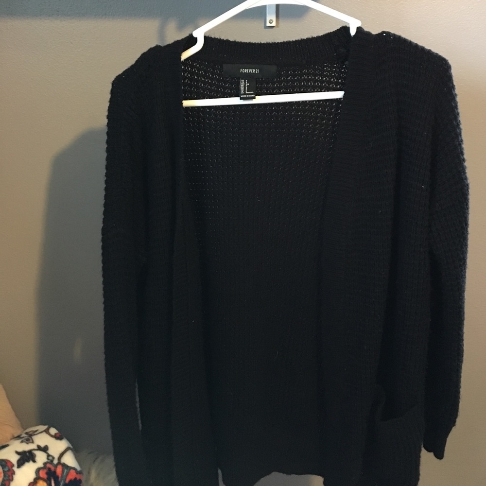 Black cardigan