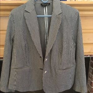 Seersucker Blazer 16W