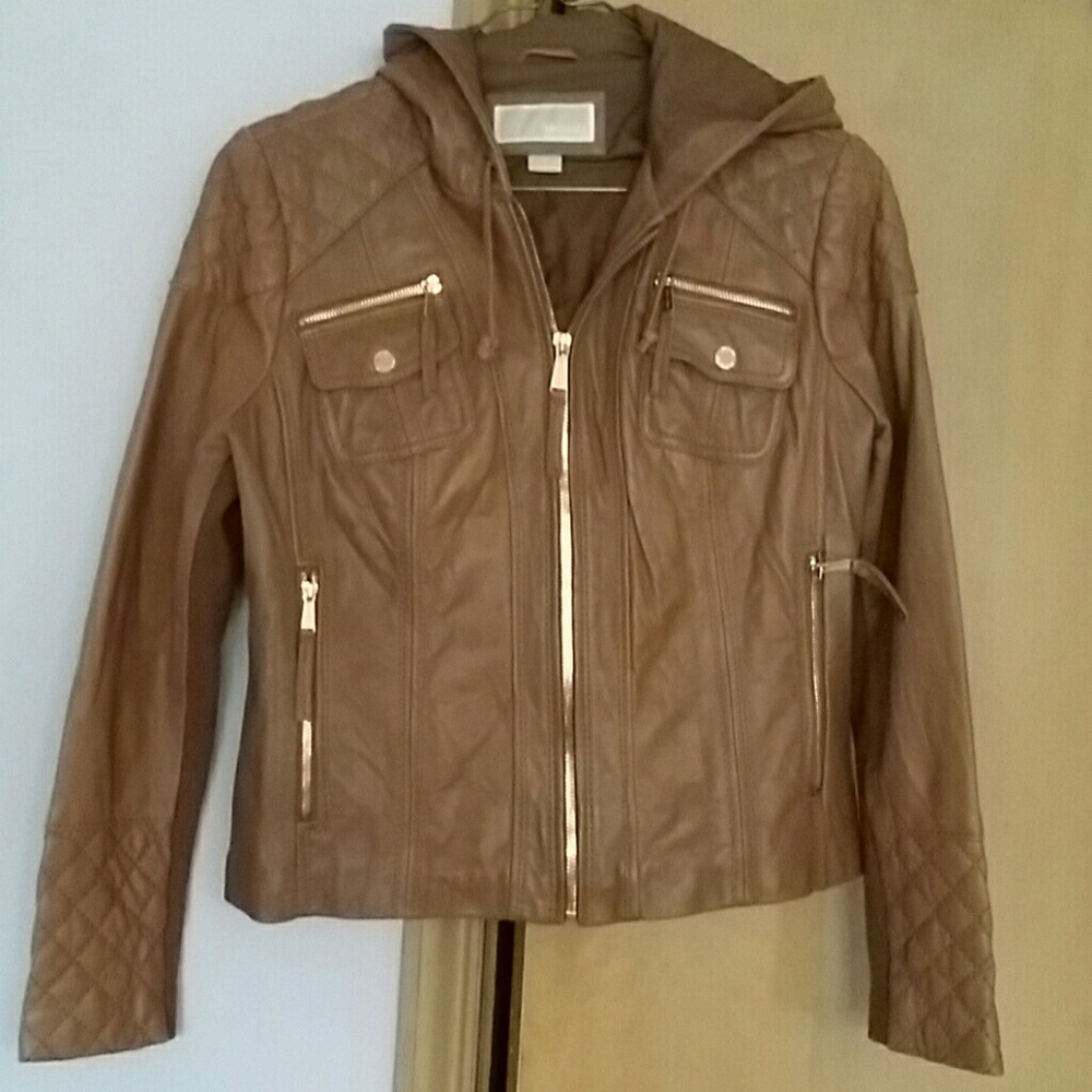 Michael kors leather jacket