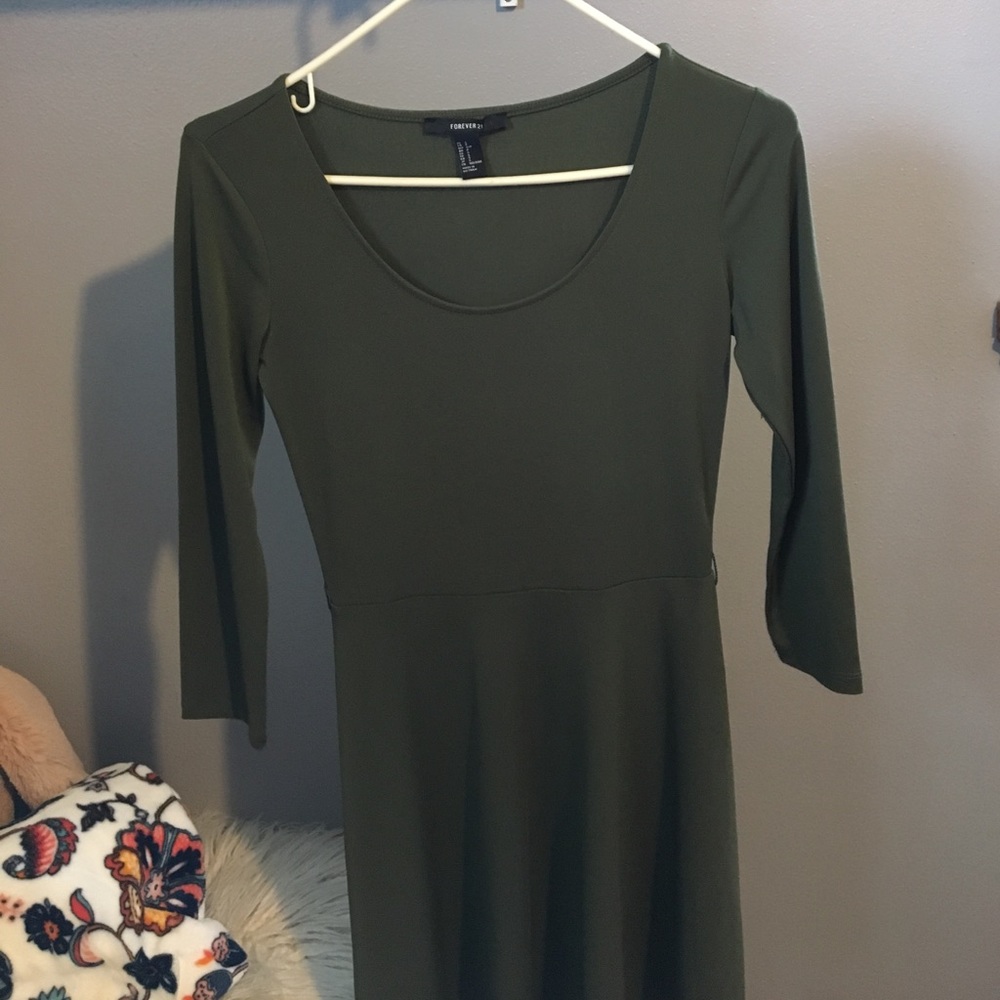 Olive green dress