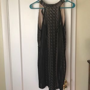 Black and nude backless dress!