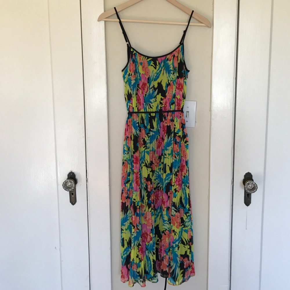 LOFT pleated floral dress