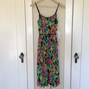 LOFT pleated floral dress