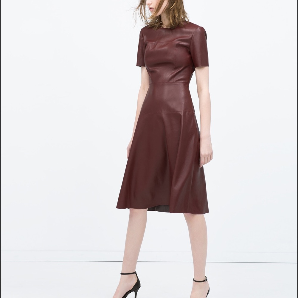 ZARA FAUX LEATHER DRESS !