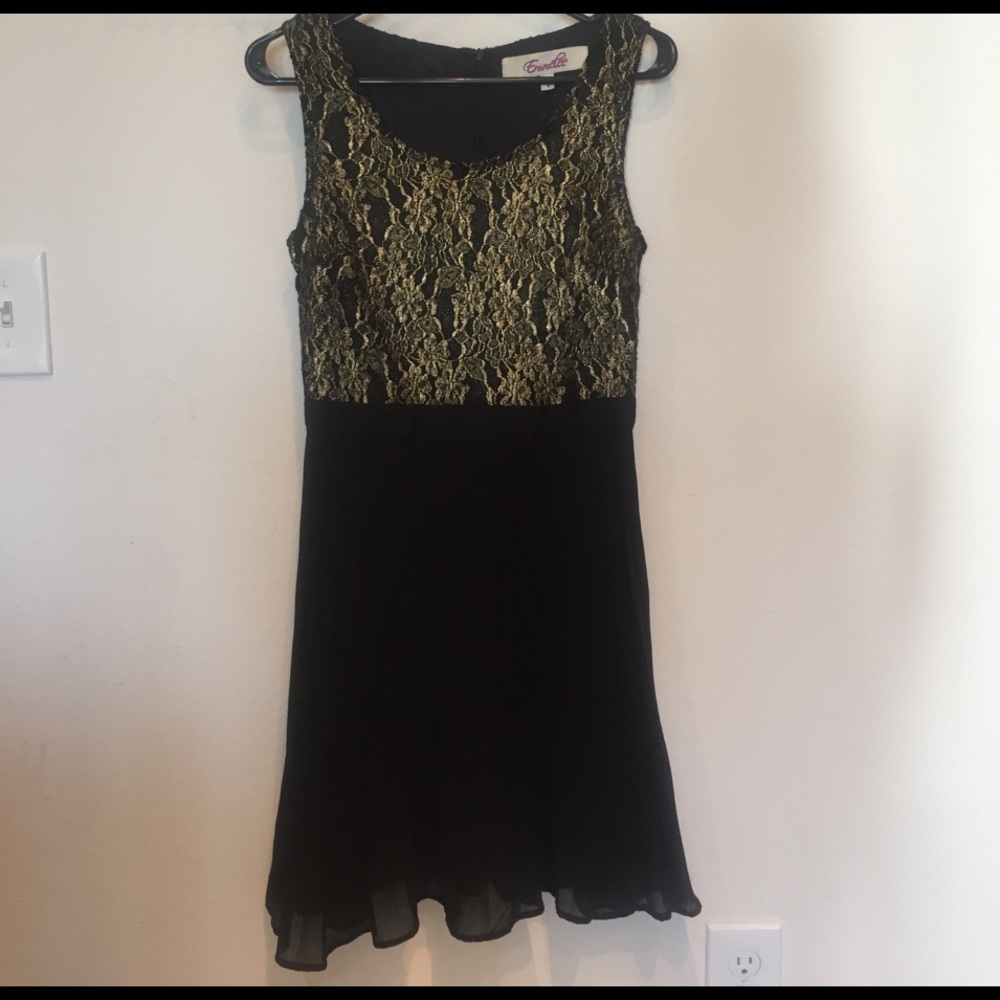 Black and Gold Dress