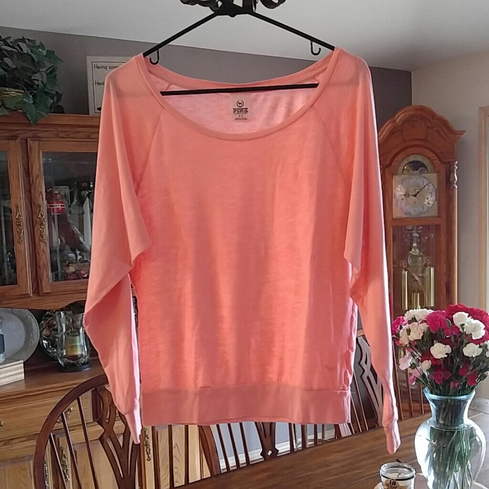 Coral Victoria Secrets PINK long sleeve shirt