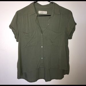 Abercrombie button up crop top